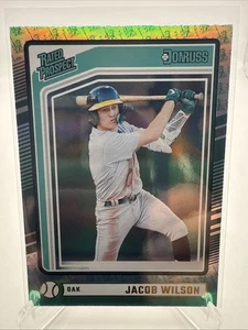 Lámina Jacob Wilson 2024 Panini Donruss Rated Prospect Liberty #181 Oakland As - Imagen 1 de 2