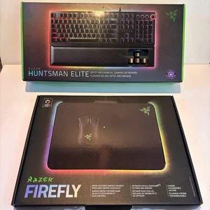 Razer Huntsman Elite Gaming Tastatur + Firefly MOUSE PAD Bundle kabelgebunden Computer! - Bild 1 von 18