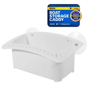 Boat Caddy Organizer Suction Cups Mount, White, Drainage, Knife, Plier & 26 Lure - Bild 1 von 8