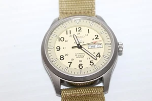 \Seiko 5 Sports Automatic 23 Jewels 100M Beige Dial Herrenuhr Funktioniert - Bild 1 von 8