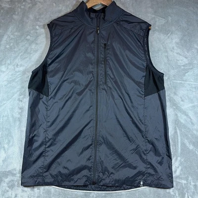 Smartwool Vest Mens XL Black Merino Sport Ultra Light Wool Windbreaker - Image 1 of 4