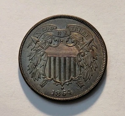 1864   2 Cent Piece Civil War Era Coin--High Grade - Image 1 of 4
