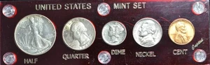 1941 D DENVER MINT SET U.S. COINS LUSTROUS CHOICE/GEM UNC in RED CAPITAL HOLDER - Picture 1 of 12