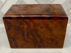 Burl Wood Box for Playing Cards - Picture 1 of 4