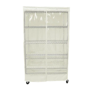 Storage Shelving Unit Cover, fits racks 30"W x 24"D x 72"H one side see through - Picture 1 of 5