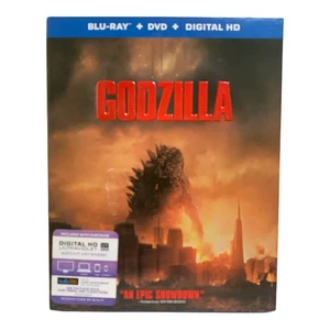 Godzilla (Blu-Ray/DVD/) 2 Disc 2014) W/ Slip Case (No digital) - Excellent - Picture 1 of 1