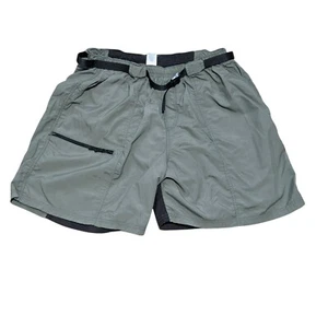 LL Bean padded cycling shorts biking lined belted comfort two-tone XL - Picture 1 of 10