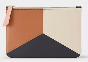 Kosmetiktasche Kosmetiktasche hellbraun creme schwarz neu  - Bild 1 von 5