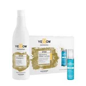 ALFAPARF Yellow Kit Star Shampoo 500ml + Shine Serum Fiale 6x13 - Imagen 1 de 1