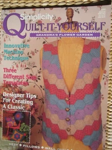 Simplicity #0293 Quilt-It-Yourself Book with 6 Patterns Grandma's Flower Garden  - Picture 1 of 3