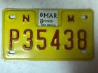 March 2008 NEW MEXICO Motorcycle License Plate P35438