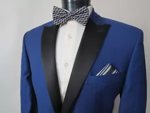Recent Jos. A. Banks "TAILORED FIT" Sapphire blue Tuxedo Dinner Jacket 44 S - Picture 1 of 10