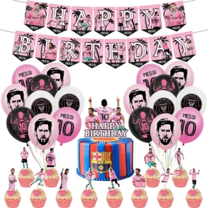 Messi Birthday Balloons, Football Star Birthday Party Decorations, Happy Birthda - Picture 1 of 8