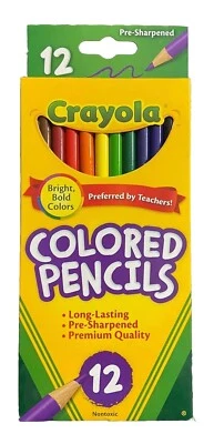 Crayola Colored Pencils Bright Bold Assorted Colors 12 Count Multicolor - Image 1 of 3