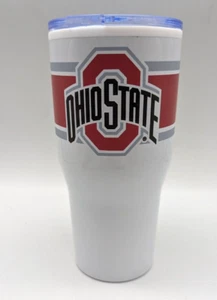 OSU Ohio State Buckeyes - Large 32oz. White Cup Mug - Stripe Fusion - Picture 1 of 3