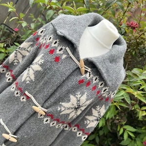 Vintage United Colors of Benetton Nordic Star Norwegian Fairisle Cardigan Wool M - Picture 1 of 20