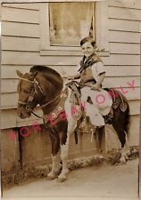 Vintage Old 1930's Photo of Boy IRA ELERDING Riding Pony Horse Bellingham WA. 🐴