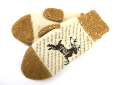 Mitones unisex de lana de angora cálidos de invierno tejidos para mujer dama nuevos Foto 1 de 4