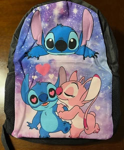 Lilo Stitch 16" Rucksack schwarz mit 2 Mesh-Seitentaschen verstellbar - Bild 1 von 5