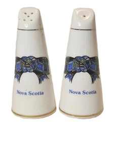 Vintage Keramik Nova Scotia Tartan Salz und Pfeffer Made In England mit Stopfen - Bild 1 von 8