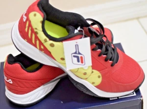 Men's FILA Size 11.5 Volley Zone Pickleball Court Shoes Red Yellow New w/ Tags - Picture 1 of 10