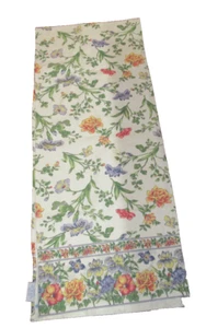 VTG April Cornell Table Runner Spring Floral Cottage Heavier Cotton 88” LONG - Picture 1 of 4