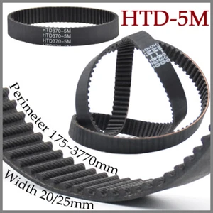 HTD-5M Synchronous Timing Belt Closed Loop Pitch 5mm Width 20mm/25mm For Pulley - Picture 1 of 9