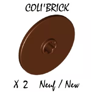 Lego 2723 - 2x Disques / Technic Disc 3x3 - Marron / Reddish Brown - lot kg NEW - Imagen 1 de 1