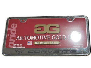 Corvette C5 Mirrored Chrome Stainless Steel License Plate Frame Never Rust New - Picture 1 of 8