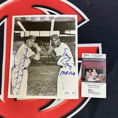 Ernie Banks & Duke Snider Autographed 8x10 Photo Signed & Inscribed JSA - Image 1 of 4