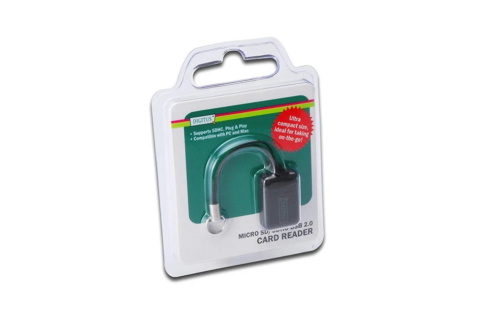 LETTORE MICRO SD/SDHC USB 2.0 DIGITUS DA-70314-1 NUOVI - Immagine 1 di 1