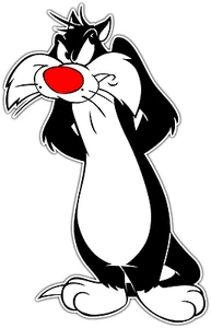 Sylvester Cat Kids Cartoon Car Bumper Window Vinyl Sticker Decal 3.5"X5" - Picture 1 of 1