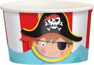 Little Pirate Caribbean Buccaneer Kids Birthday Party 9.5 oz. Paper Snack Cups - Picture 1 of 1