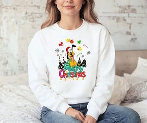 2024 Christmas Sweatshirt,Disney family Matching Jumper, Pluto Christmas ( swt) - Picture 1 of 4