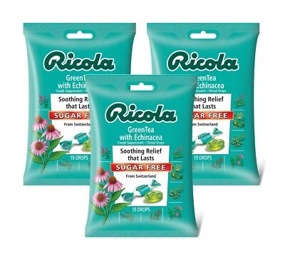 Té verde sin azúcar con equinácea supresor de la tos gotas para la garganta 19ct BagPa... Foto 1 de 4