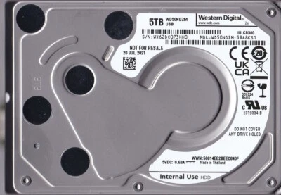 WD50NDZM-59A8KS1 s/n: WX62DC Thailand JUL/ 2021 5TB USB-C 2.5" WESTERN DIGITAL - Image 1 of 4