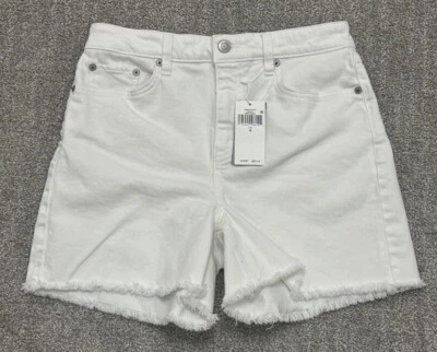 NWT Ralph Lauren High Rise White Wash Denim Shorts Raw Hem Women’s 4 - Image 1 of 4
