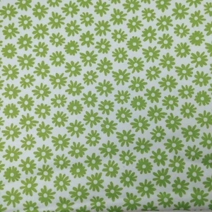 Tim Coffey for Springs Creatives Cotton Fabric White with Green Flowers 2 Yards - Picture 1 of 4