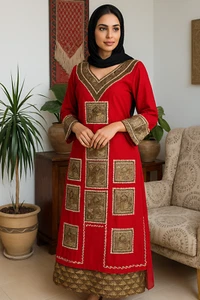 Colorful Kaftan - Palestinian Thobe dress Cultural Caftan - Picture 1 of 8