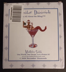 December Diamonds Mistletoe Santa Merman Christmas Tree Ornament W TAGS - Picture 1 of 4