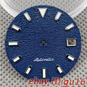 Quadrante orologio blu sterile luminoso verde 29 mm adatto movimento automatico NH35/NH35A - Foto 1 di 8