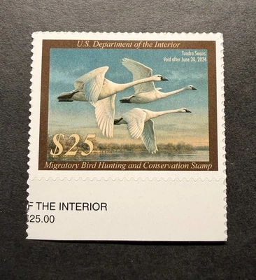 Марки WTD - #RW90 2023 - Федеральная марка США с изображением утки **JOE HAUTMAN** как новые оригинальные без наклеек и следов - Изображение 1 из 2