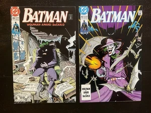 BATMAN #450-451. DC Copper Age Comics. JOKER. RED HOOD. Aparo. Free Shipping - Picture 1 of 13