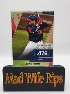 2021 Topps UK Edition Significant Statistics Gold /25 Juan Soto #UKSS-7 Mets ⚾️ - Picture 1 of 7