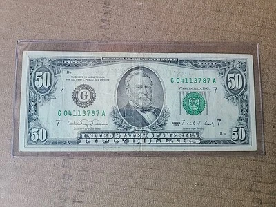 1990 Series (G) - Chicago $50 Fifty Dollar Bill Federal Reserve Note  - Image 1 of 4