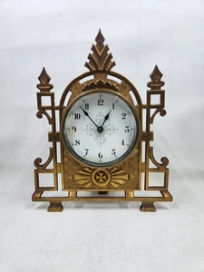 Orologio E N Welch a Mantello in Ottone LAREINE Funzionante L48SF - Foto 1 di 11
