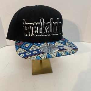 Twerkahokic-Georgetown Snapback Hat- Tribal-Teal/Black-Flat Bill- - Picture 1 of 6