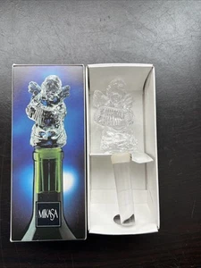 Ángel Cantor Querubín Mikasa con Acordeón Cristal Austriaco Tapón de Botella de Vino - Imagen 1 de 7