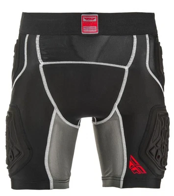 Pantalones Cortos de Compresión Fly Racing Barricade Para Hombres MX Offroad Negros/Grises Foto 1 de 3