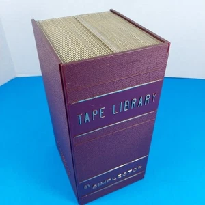 Simplector Retro Cassette Tape Library Case Push Button Dispenser Good Cond - Foto 1 di 6